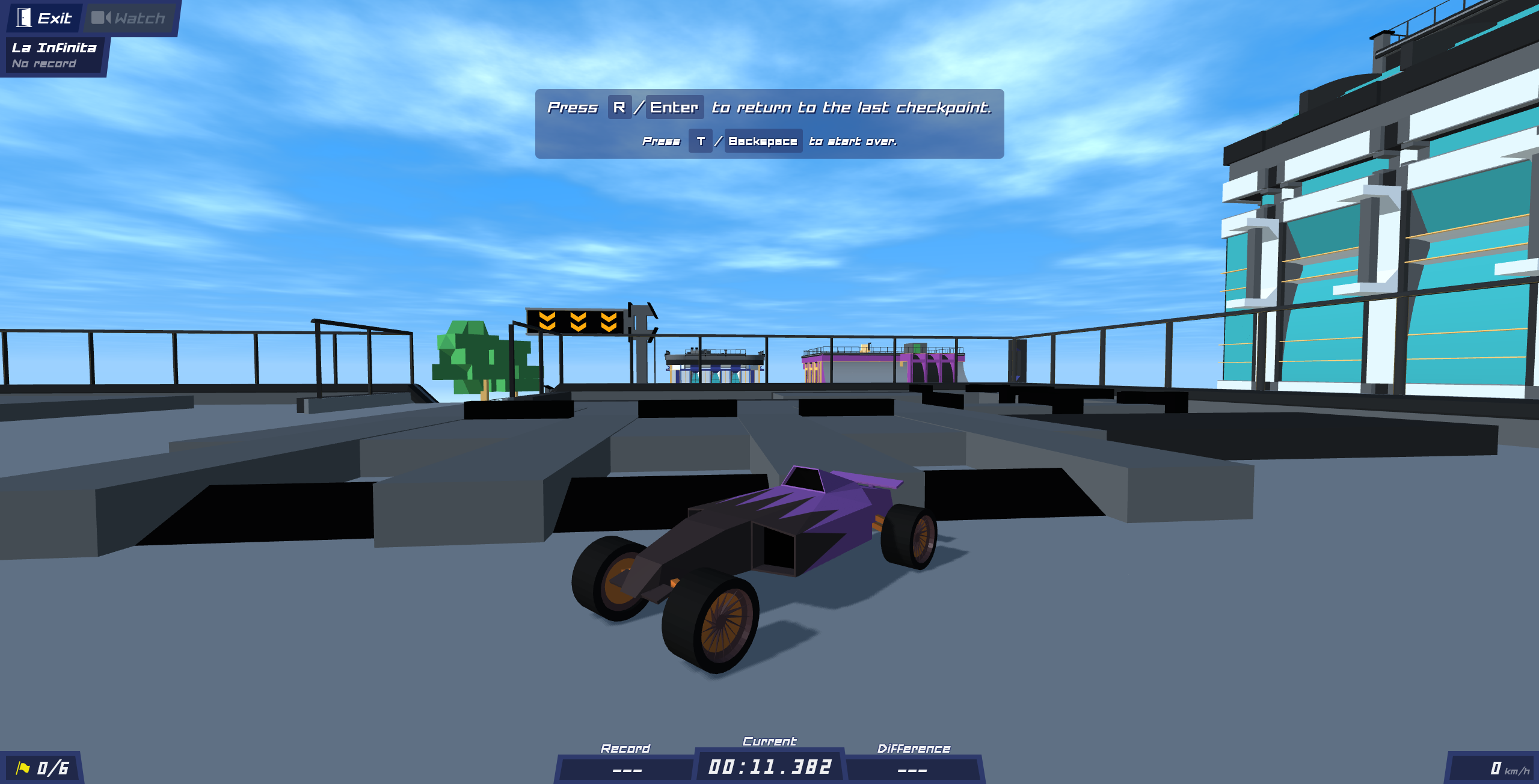 A screenshot of a Polytrack car