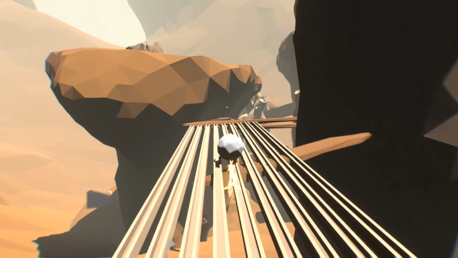 A screenshot of a ball going real fast in Polyball