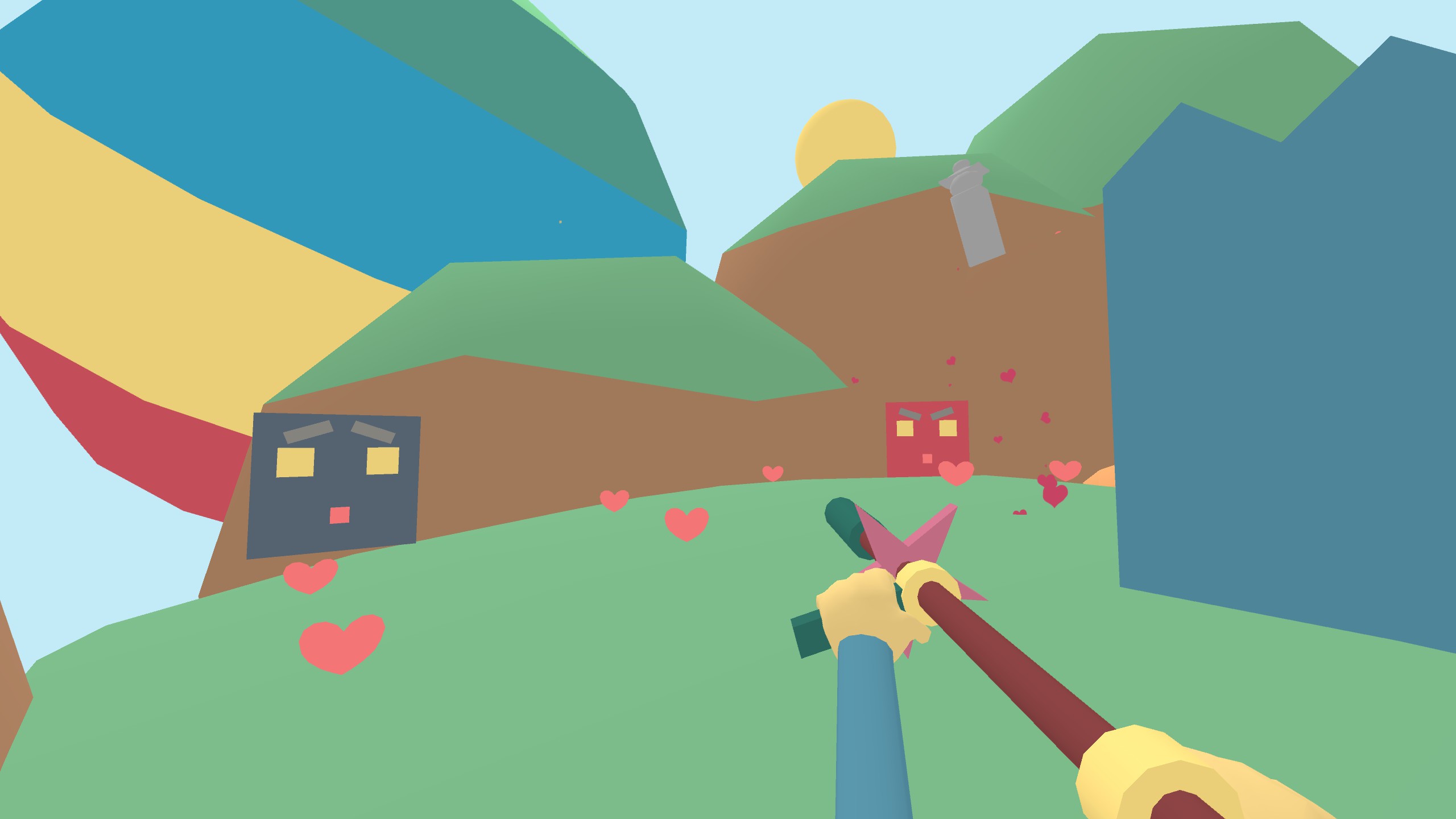 Lovely planet, showing an enemy and a friend