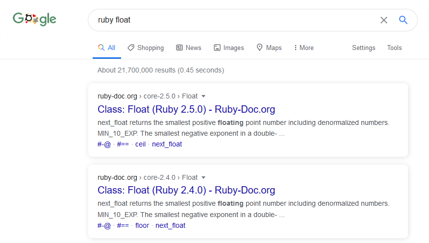 Results for "ruby float"