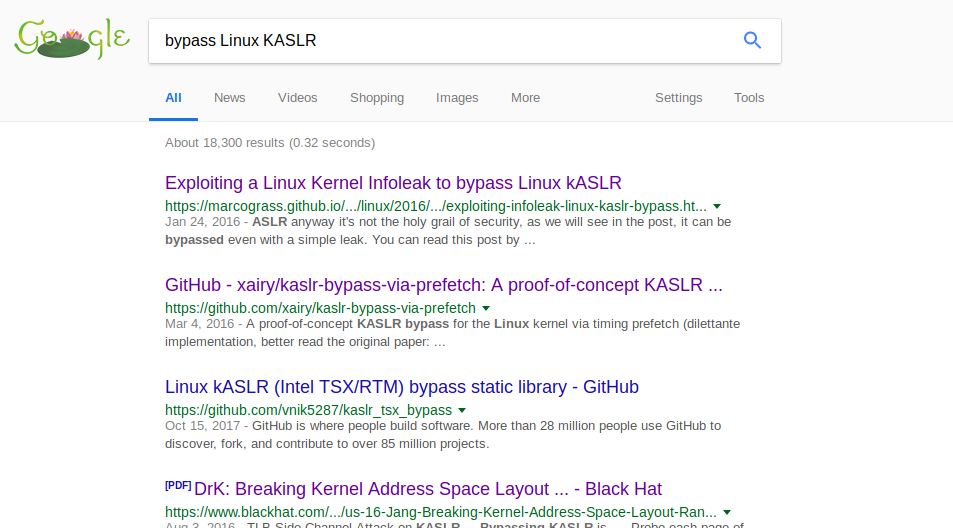 bypass Linux KASLR